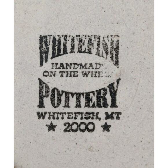 Whitefish Pottery Mug The Sweet Palace Philipsburg MT 2000 Handmade Stoneware 4" - Picture 8 of 9